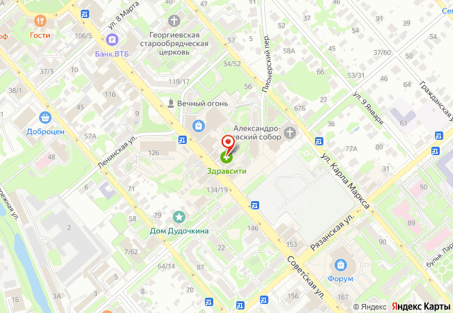 Карта: Советская ул., 133, г. Егорьевск
